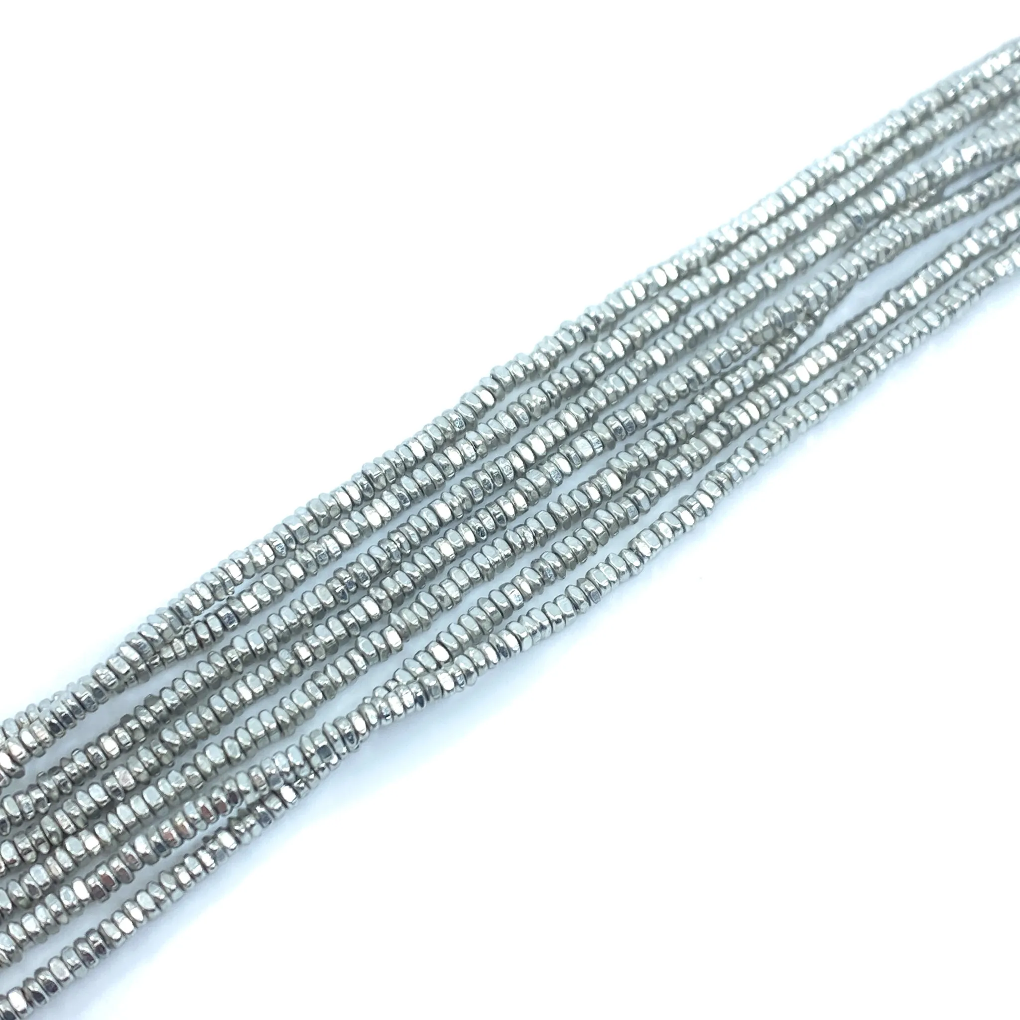 3mm Rustic Square Spacer Bead (5 Colors) - 12" Strand