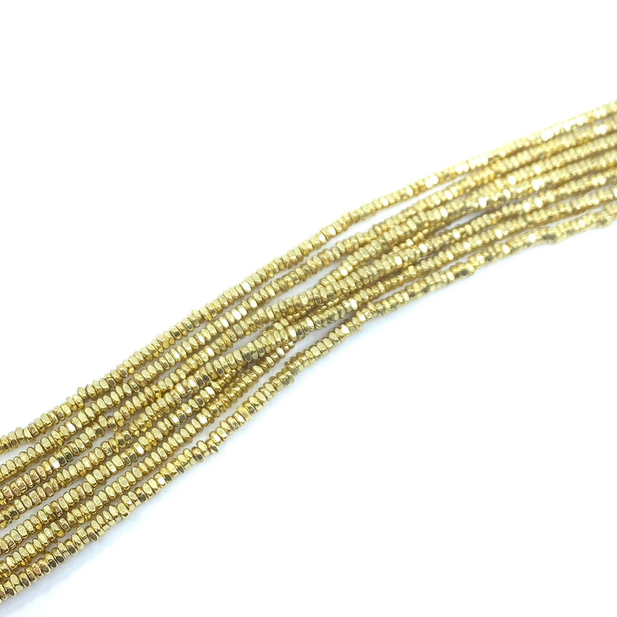 3mm Rustic Square Spacer Bead (5 Colors) - 12" Strand