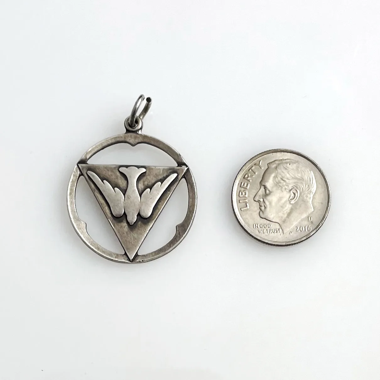 Antaya Sterling Descending Dove Pendant
