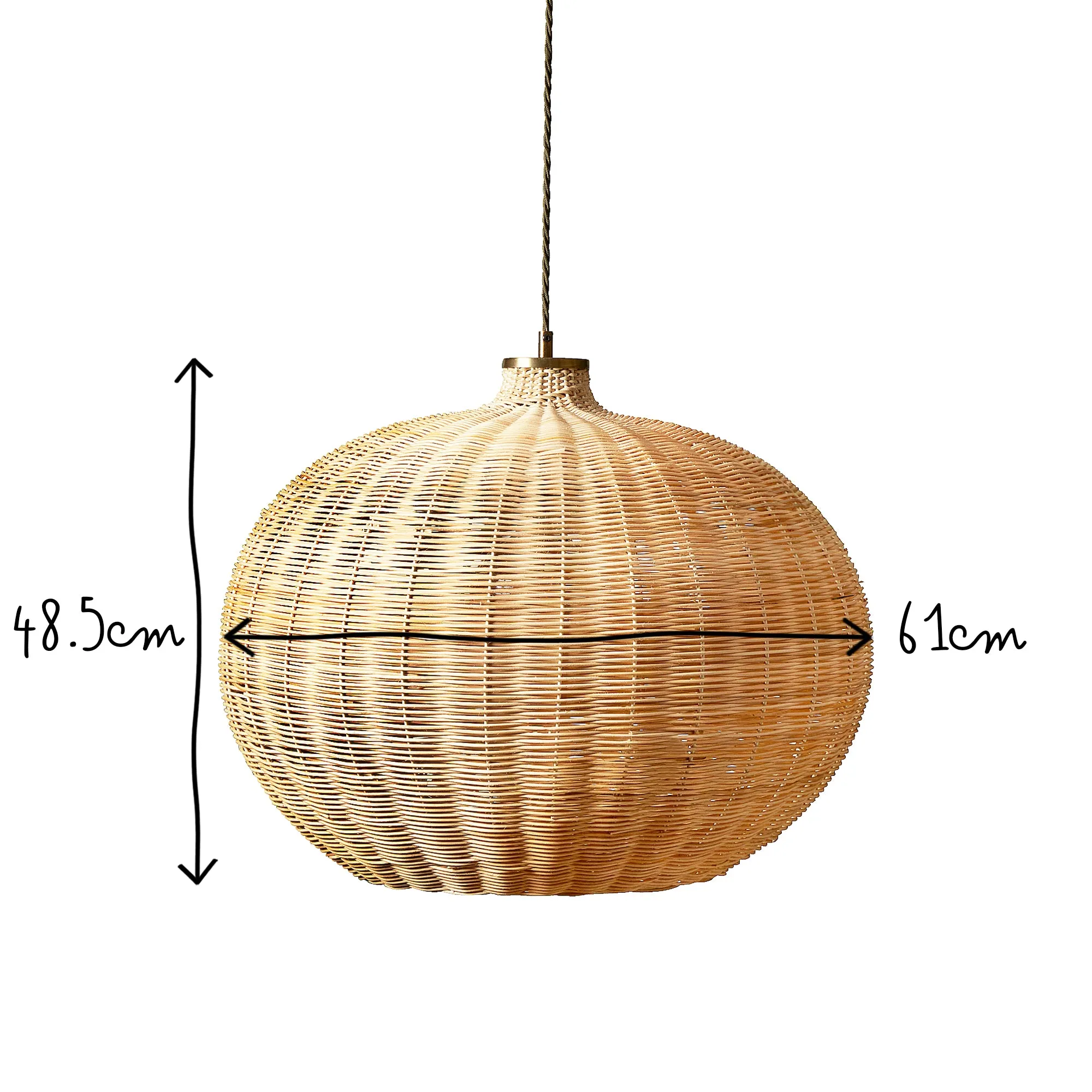 Bellamy pendant in natural cane