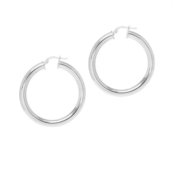 Bold, Chunky Hoop Earrings - Gold