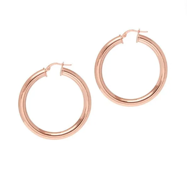 Bold, Chunky Hoop Earrings - Gold