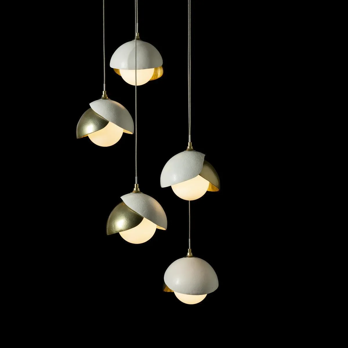 Brooklyn 16 in. 5 lights Long Pendant Light Natural Iron Finish