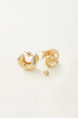 Chunky Dune Hoops, Gold