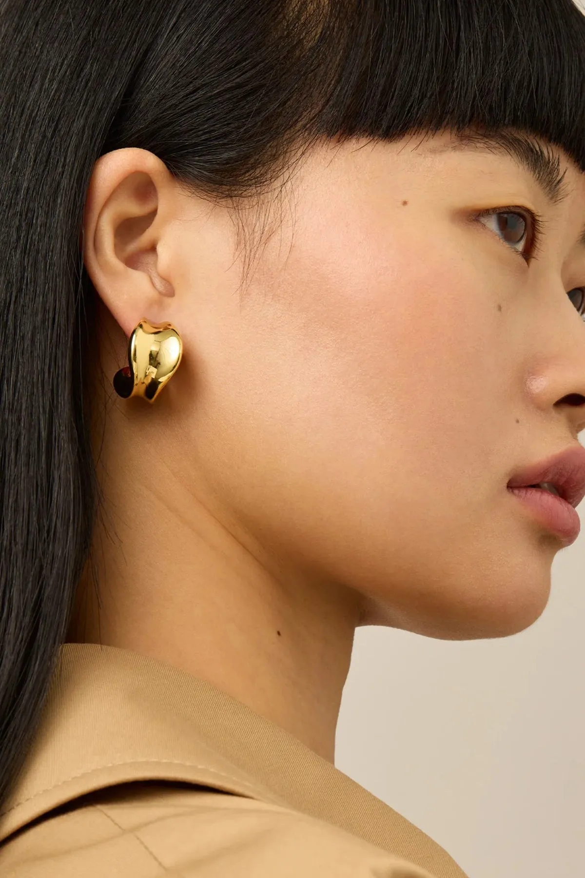 Chunky Dune Hoops, Gold