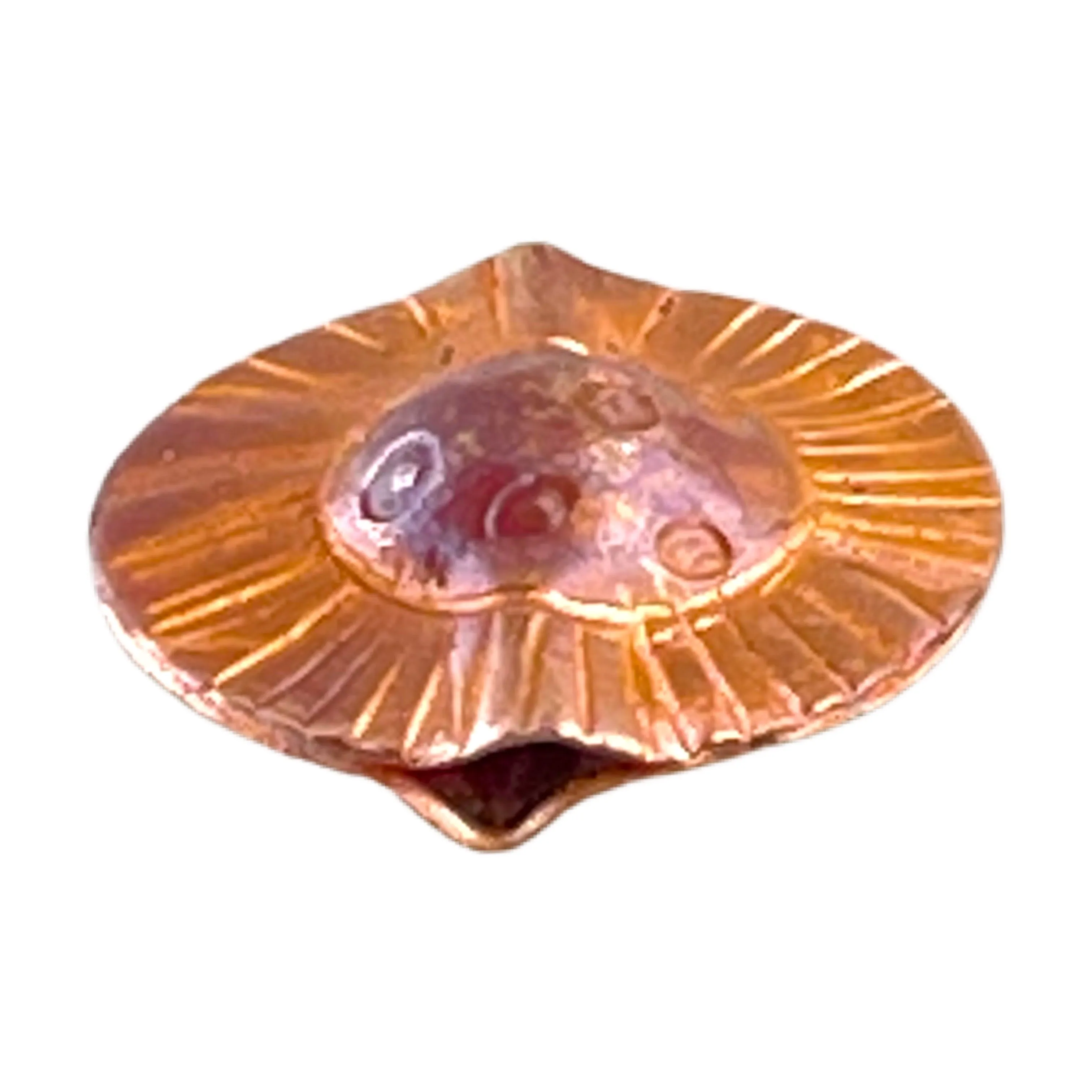 Copper Circle Bead w/ One Canals