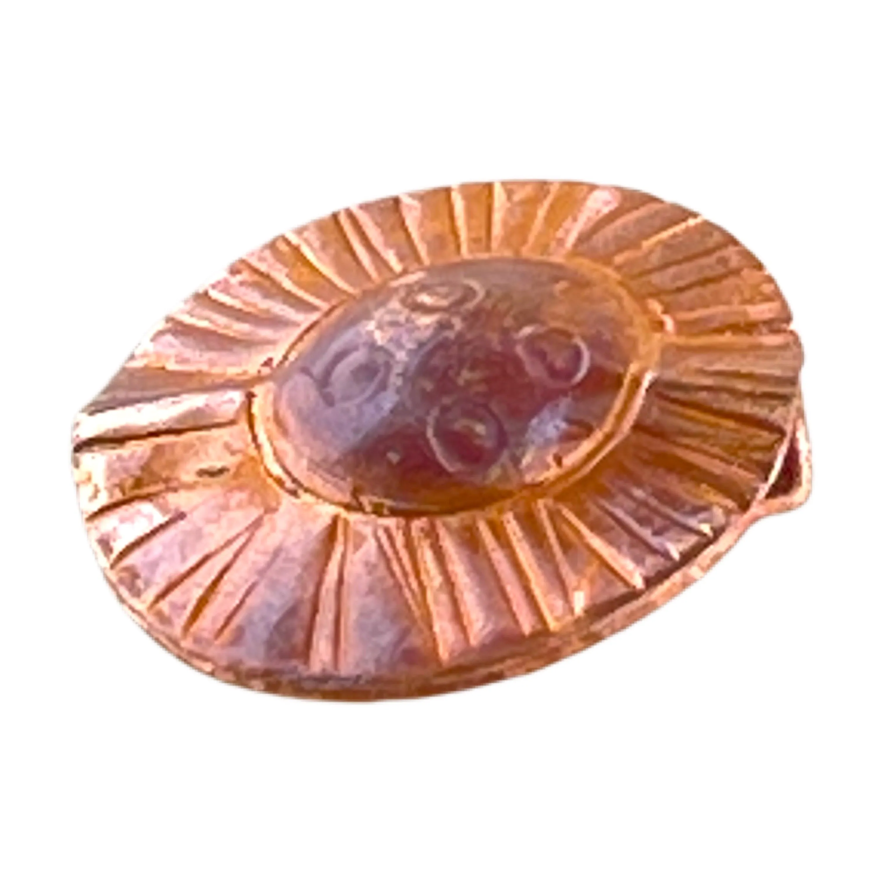 Copper Circle Bead w/ One Canals
