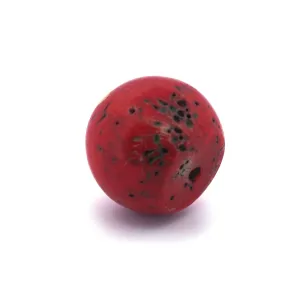 Coral bead from the African trade, 18x22mm. 13.7 grams. b4-cor445.1