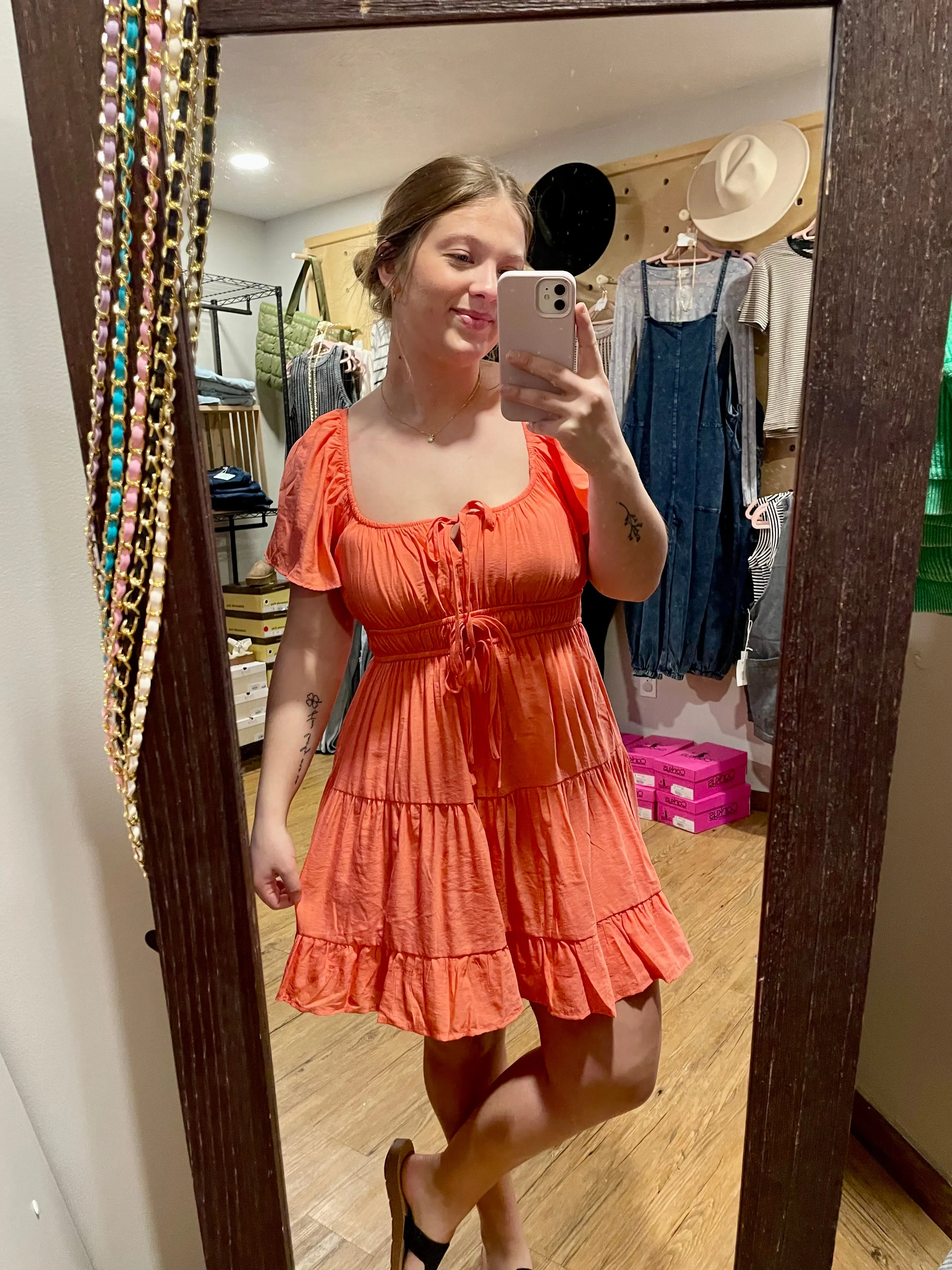 Coral Mini Dress