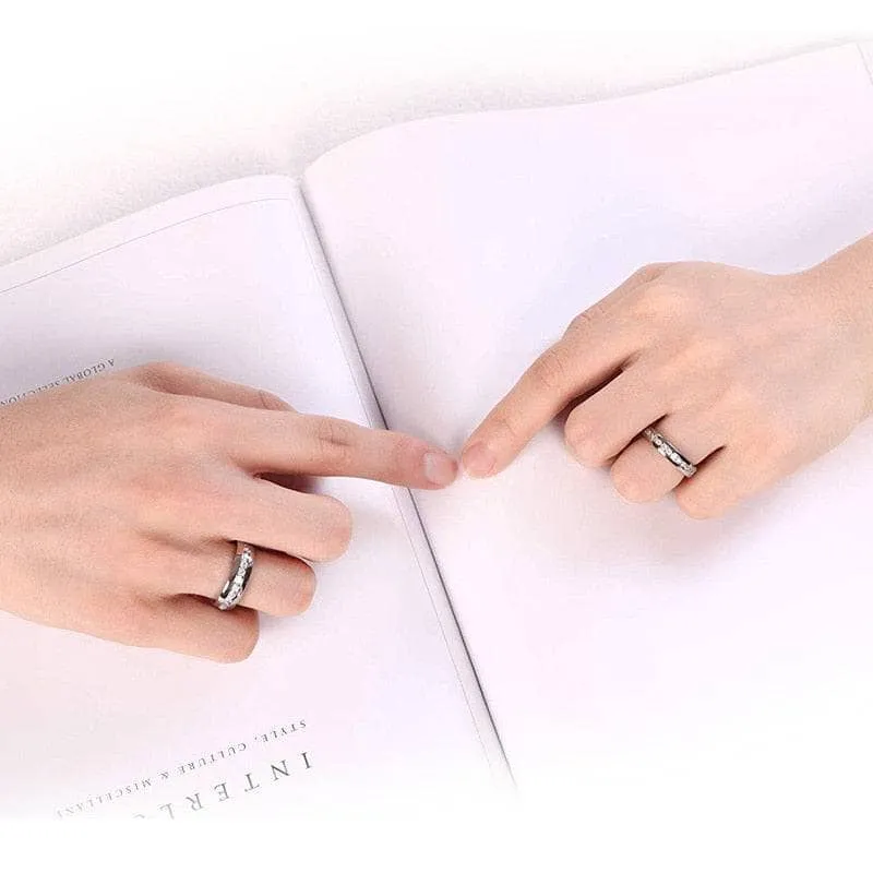 Created Diamond Titanium Wedding Band