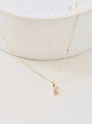 Cubic Zirconia Initial Necklace