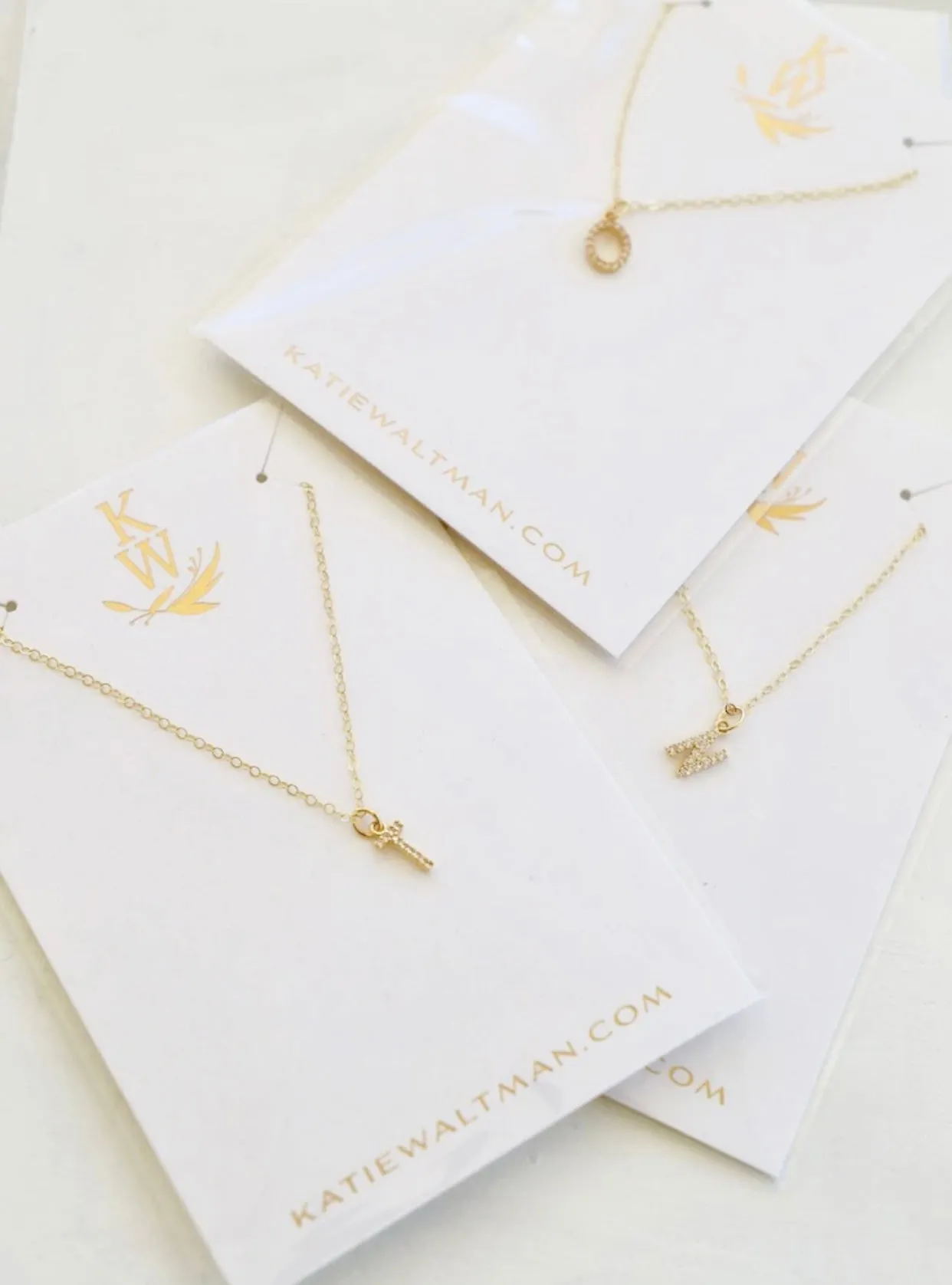 Cubic Zirconia Initial Necklace