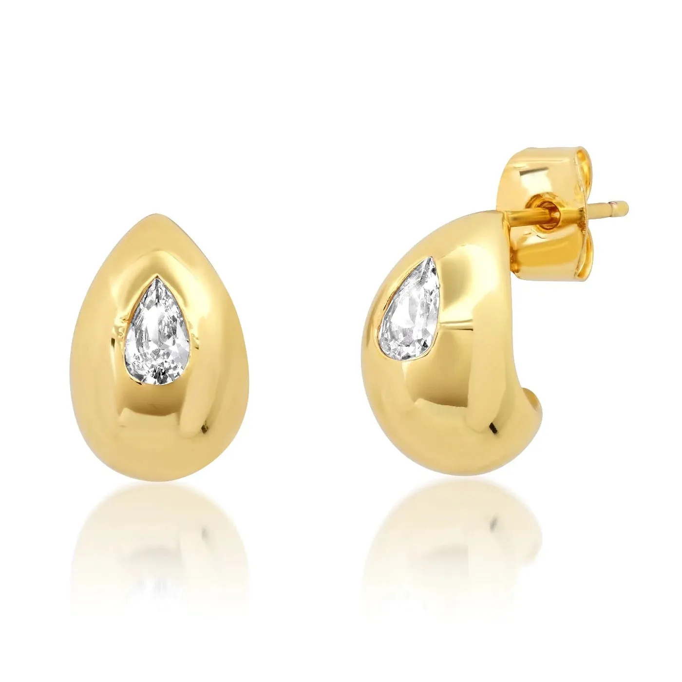 CZ Teardrop Earring