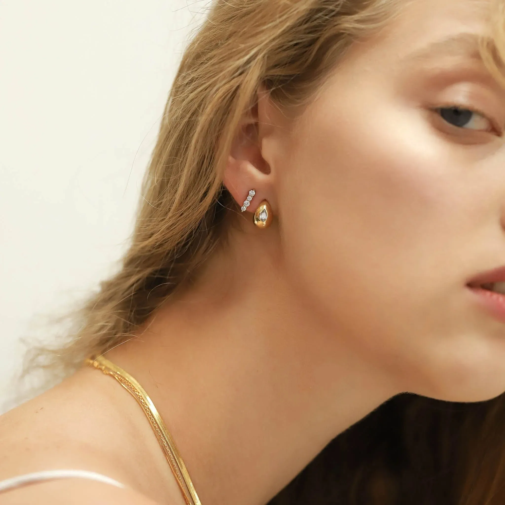 CZ Teardrop Earring