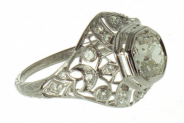 Edwardian 1.50ct Platinum Diamond Ring