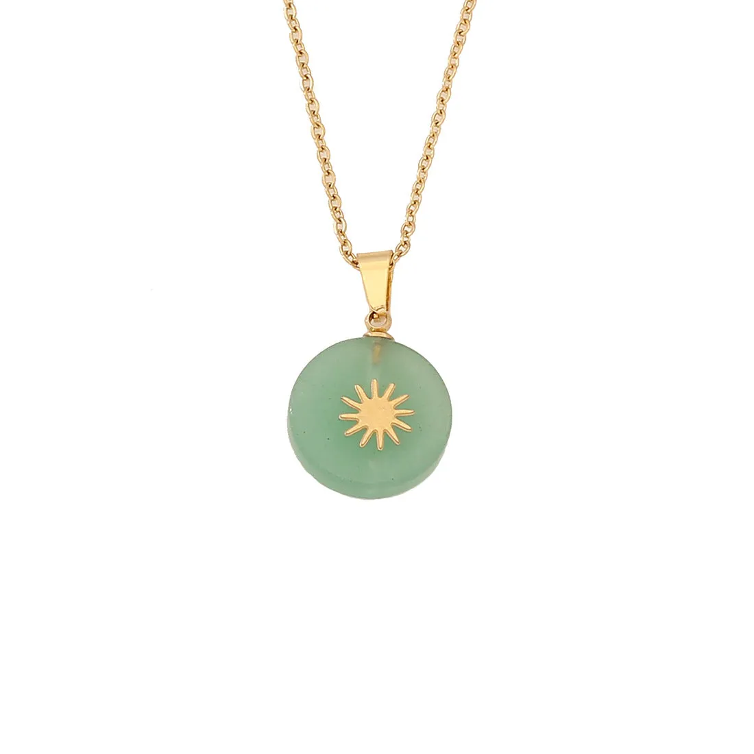 Expressive Cross Geometric Natural Stone Electroplating Pendants