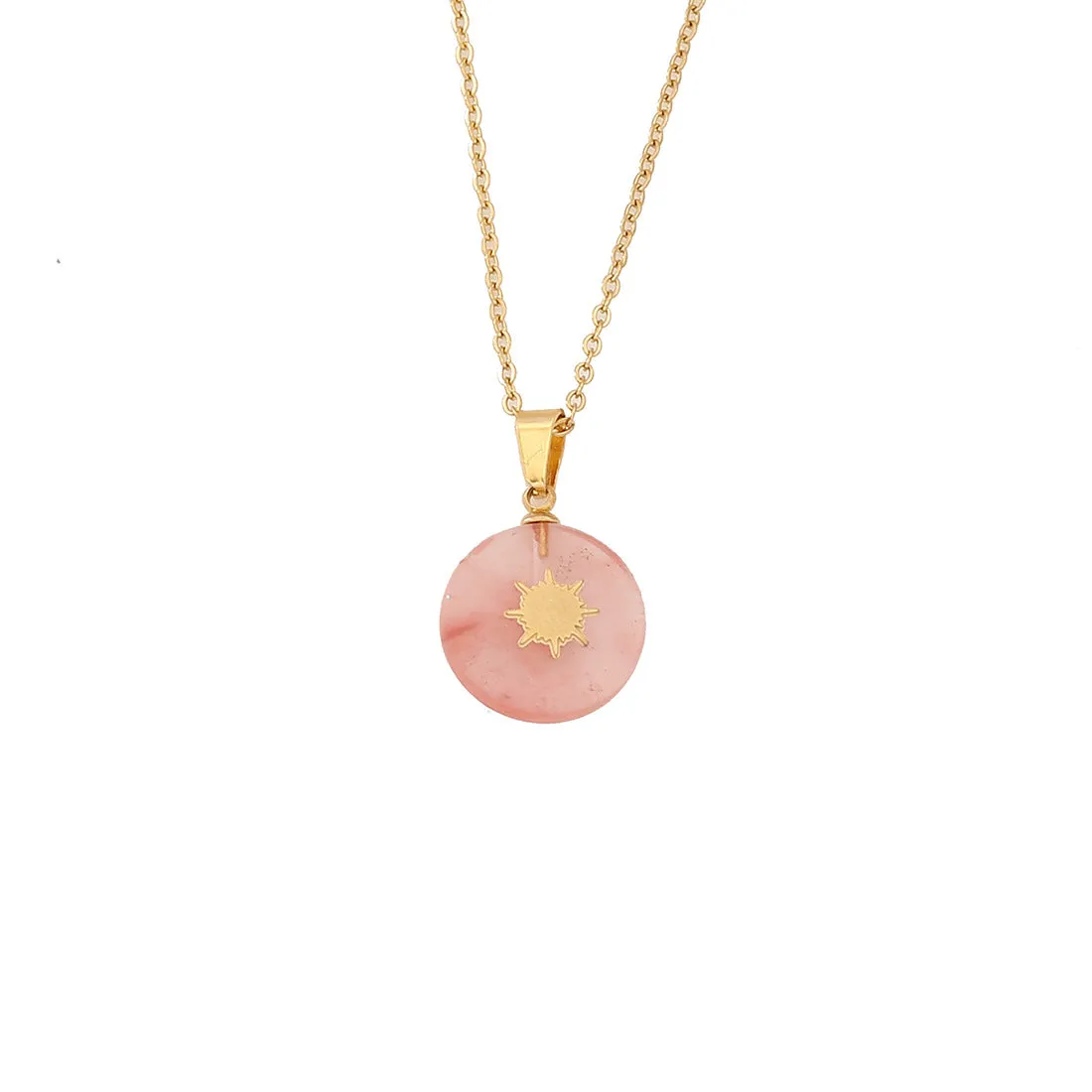 Expressive Cross Geometric Natural Stone Electroplating Pendants