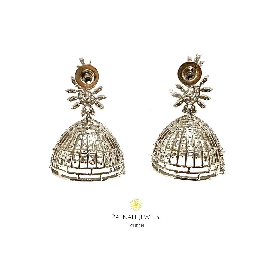 Faux Diamond Jhumka Earrings