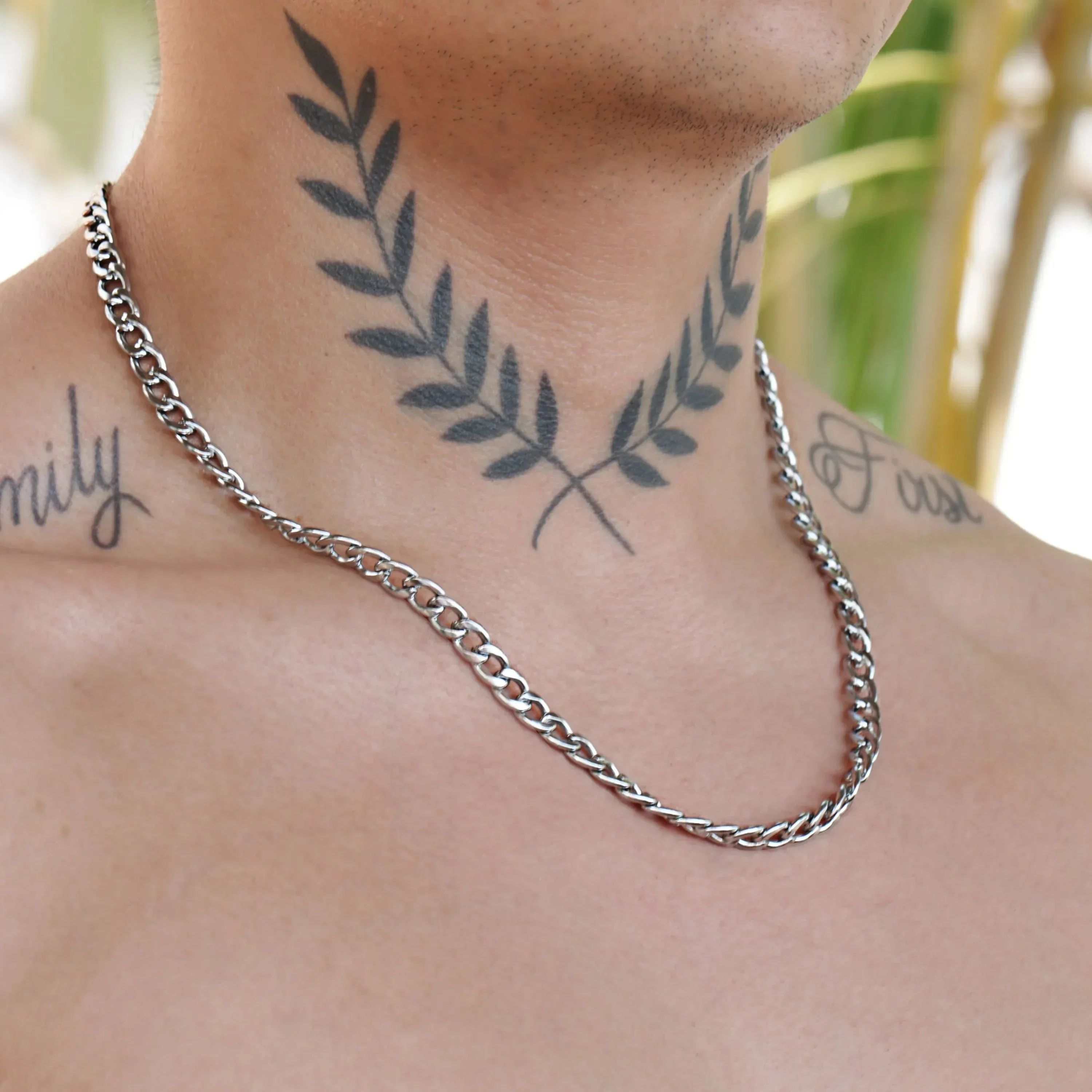 Flemyng Stainless Steel Curb Chain Necklace