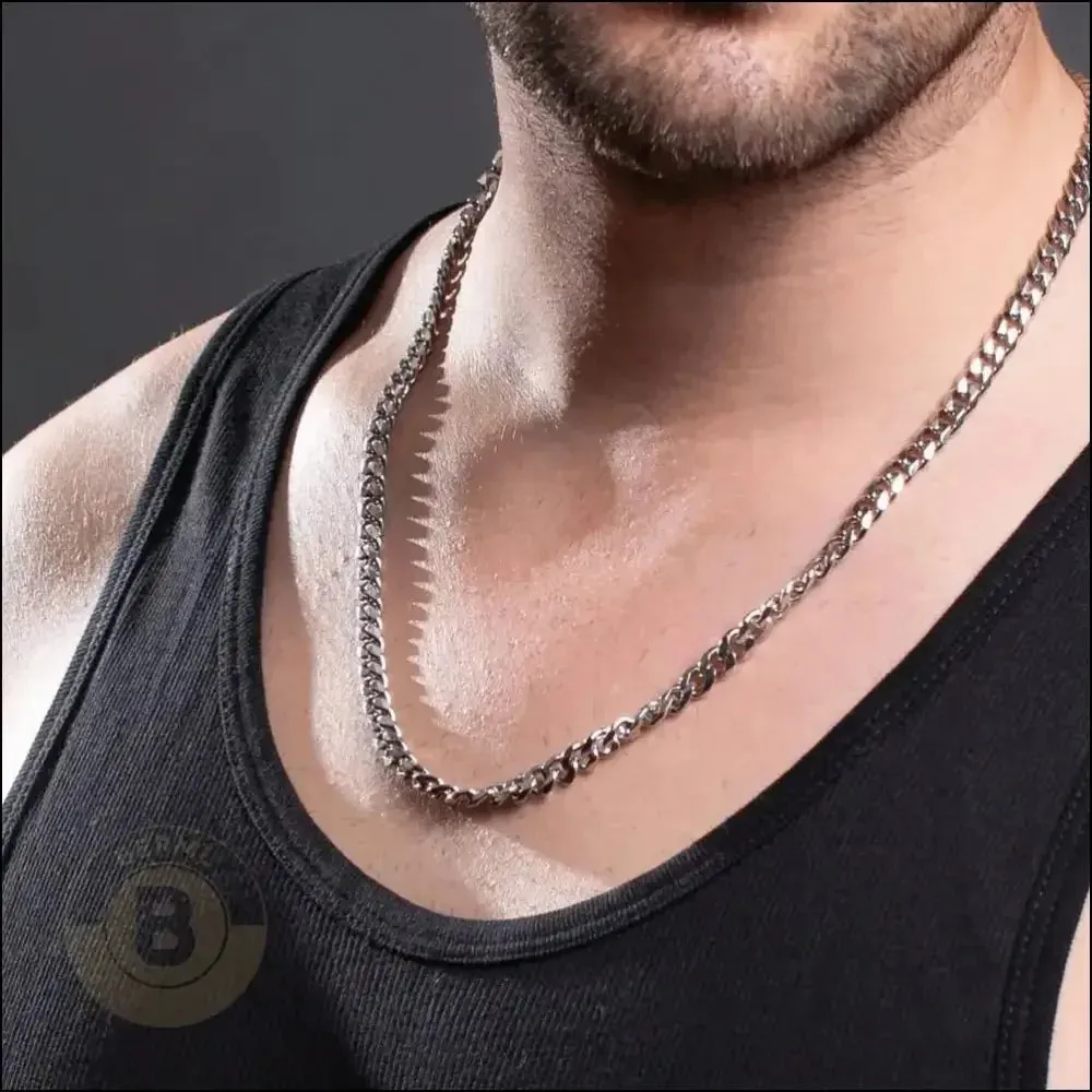 Flemyng Stainless Steel Curb Chain Necklace
