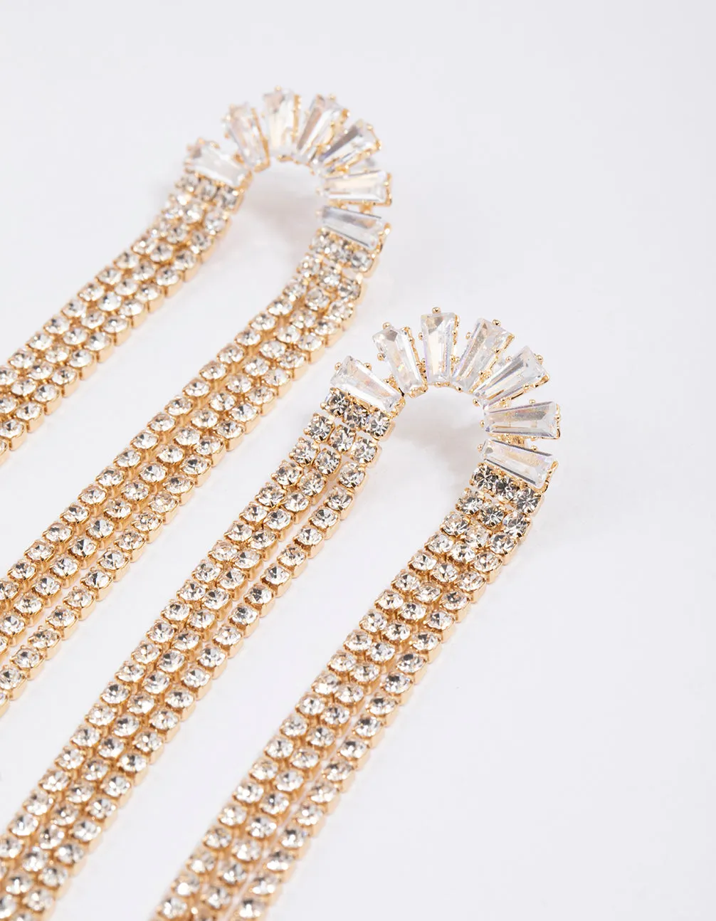 Gold Bag Cupchain Drop Earrings