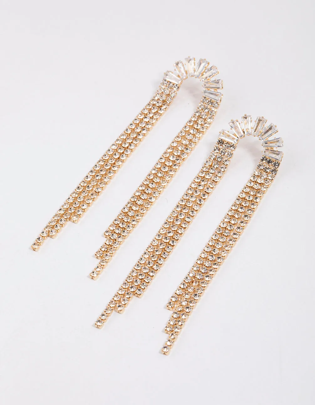 Gold Bag Cupchain Drop Earrings