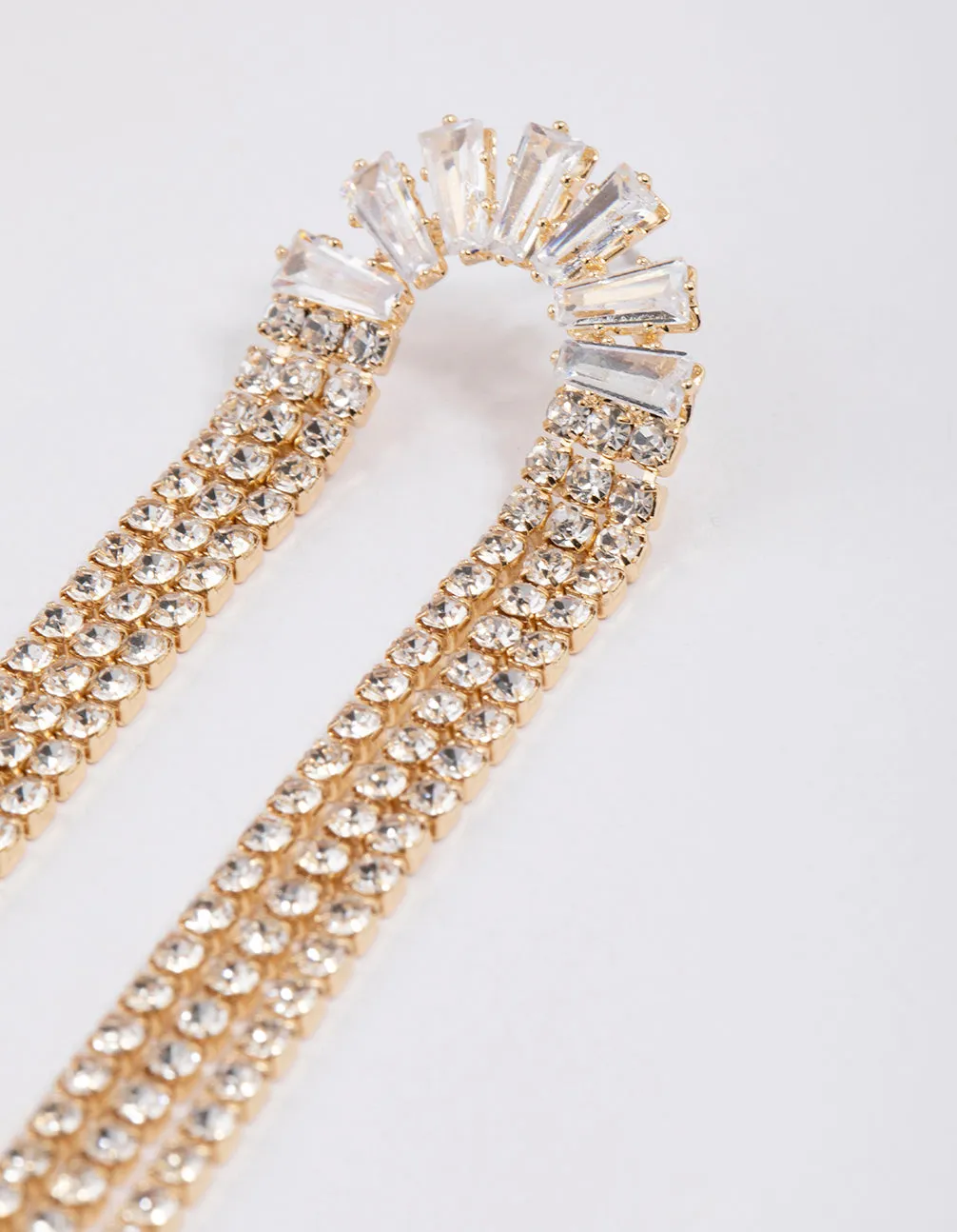 Gold Bag Cupchain Drop Earrings