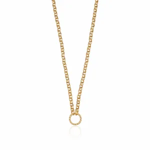 Gold Plated Eternity Twist Charm Collector Necklace