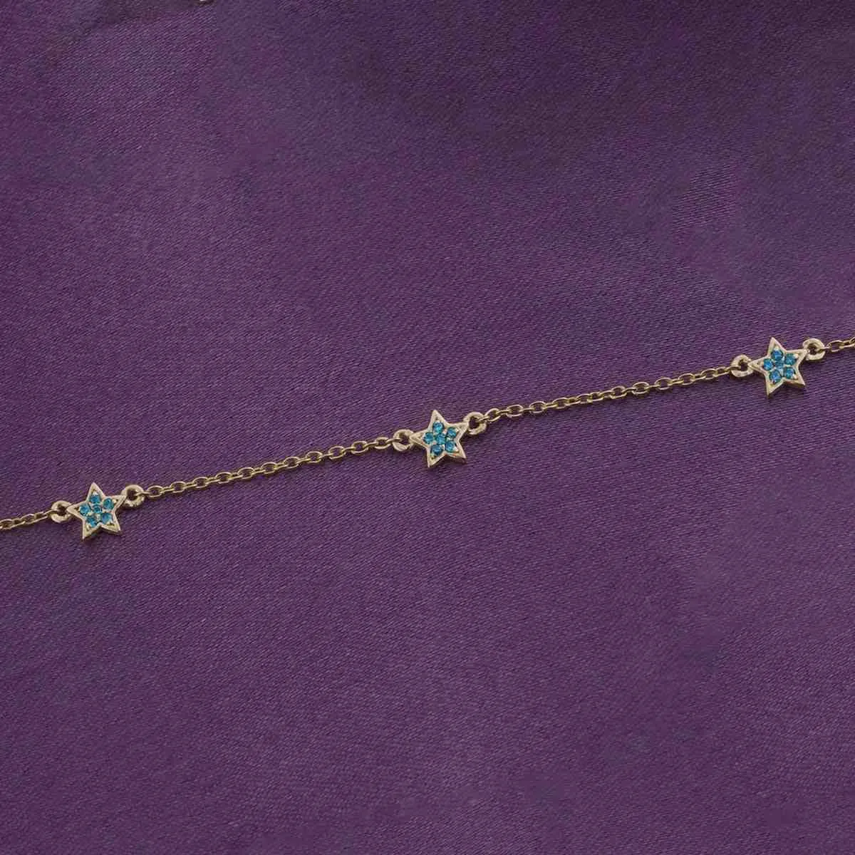 Golden Topaz Stars Anklet