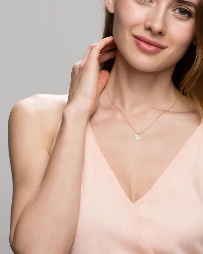 Hammered Disc Necklace