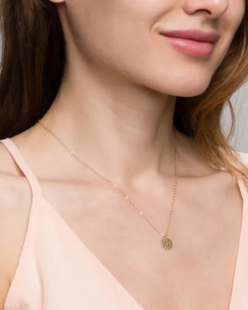 Hammered Disc Necklace