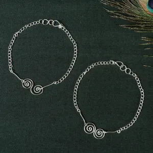 Handmade Molded Brass Anklet (Pair)