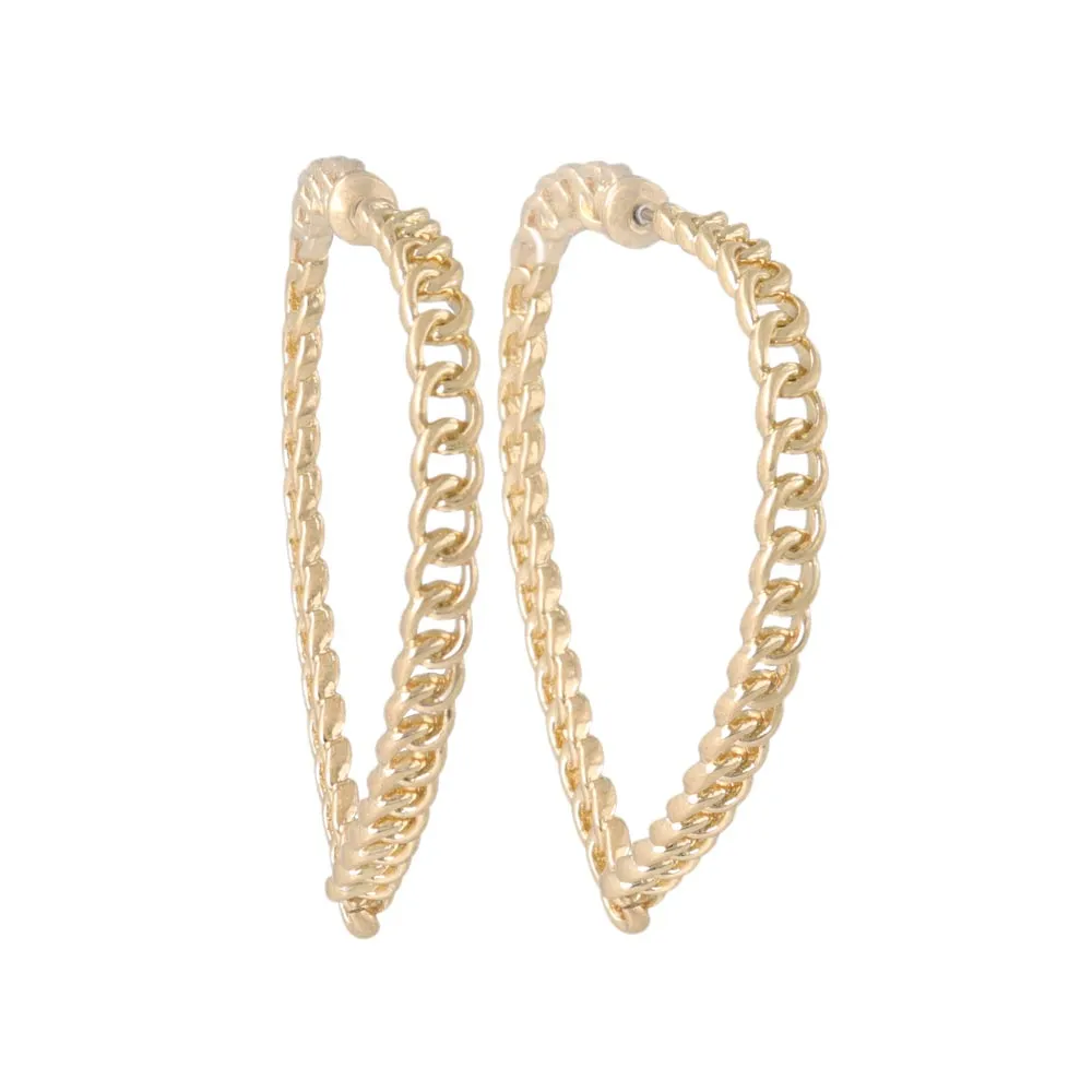 Heart Shaped Chain Statement Earrings