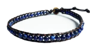 Lapis stone anklets leather anklets men anklets women anklets gift anklets boy anklets girl anklets fashion anklets gemstone anklets