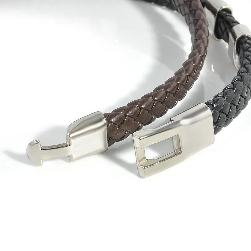 Leather Wrap Wristband Cuff Bracelets