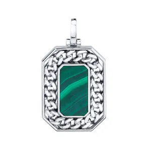 MALACHITE GOLD LINK PENDANT