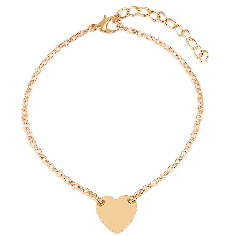Minimalist Love Heart Anklet Bracelet
