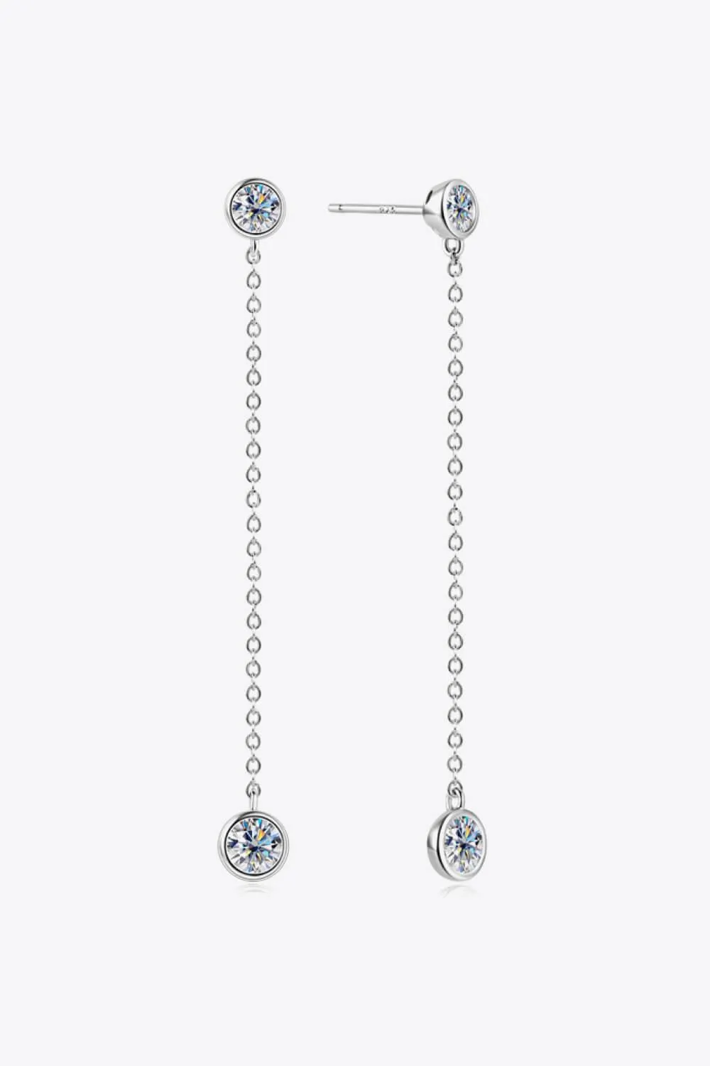Moissanite Chain Earrings
