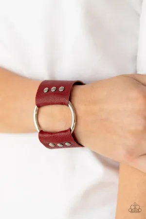 Paparazzi Bracelet ~ Moto Mayhem - Red