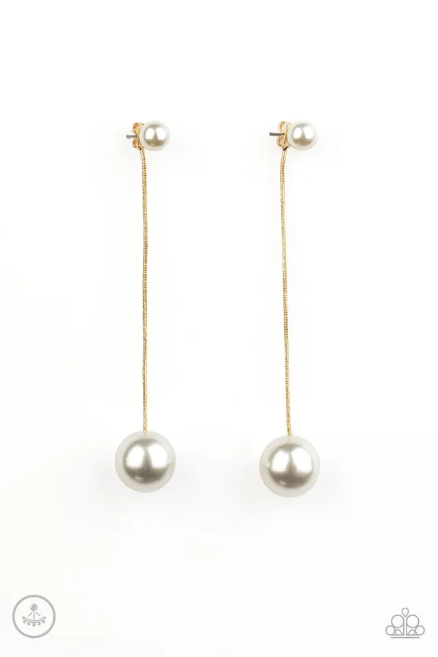Paparazzi Earring ~ Extended Elegance - Gold