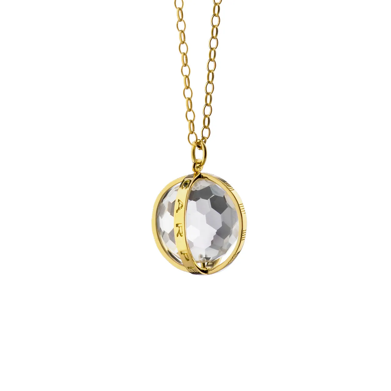 "CARPE DIEM" NECKLACE IN GOLD, LARGE