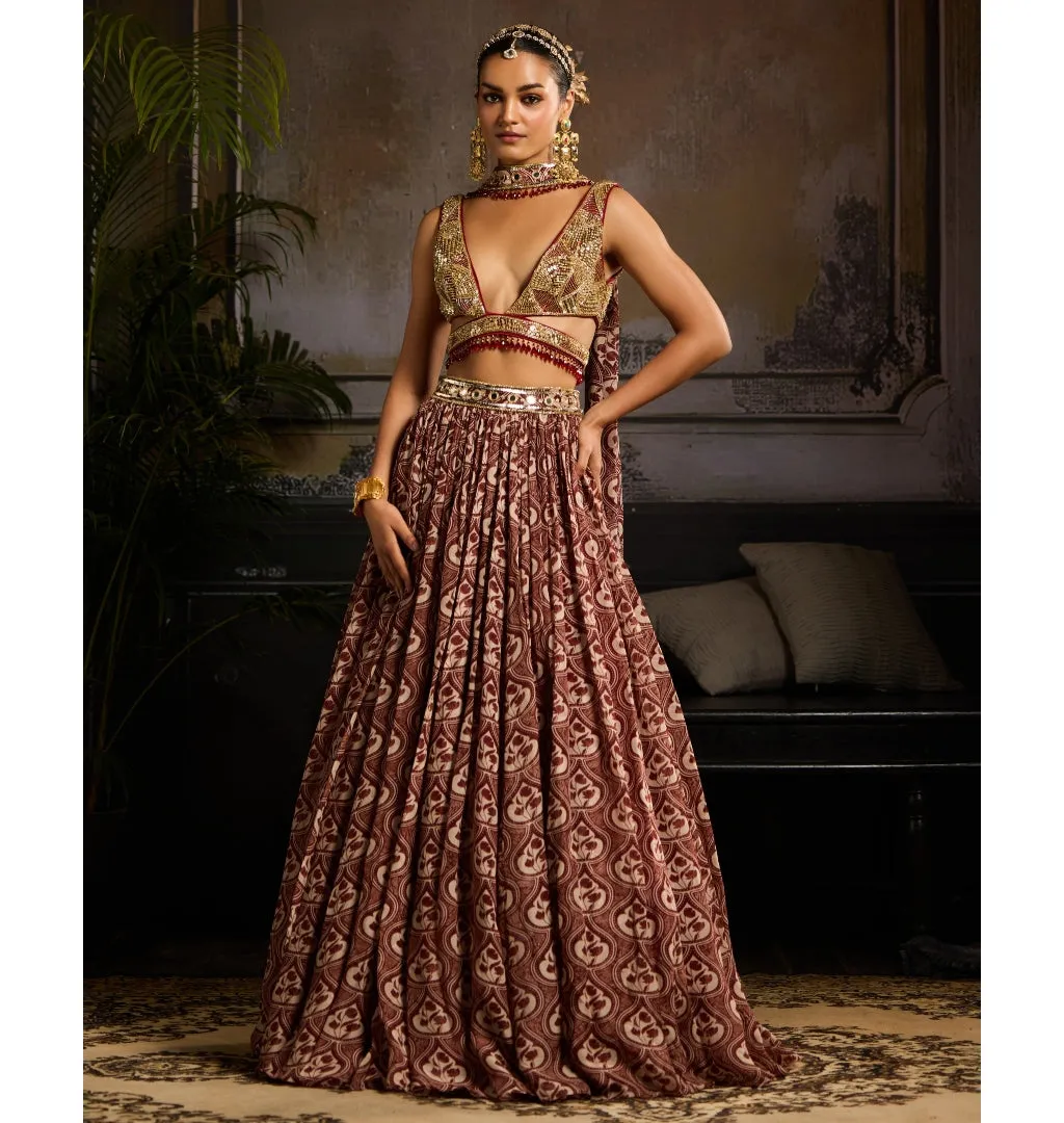 Ruby Embers Lehenga Set