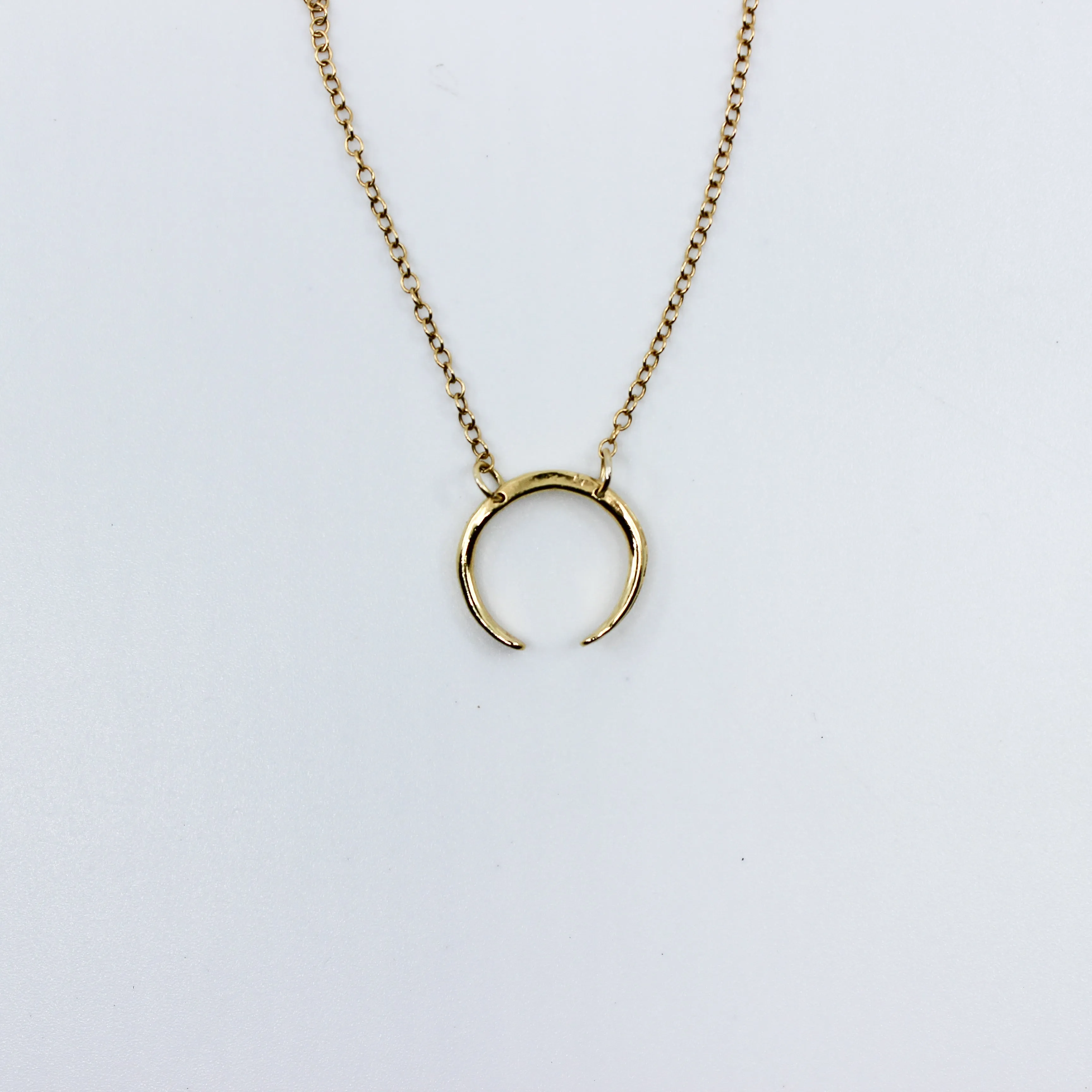 Slice of Life // Crescent Necklace, Double Hung, Rose Gold, Gold, Silver // BH-N012