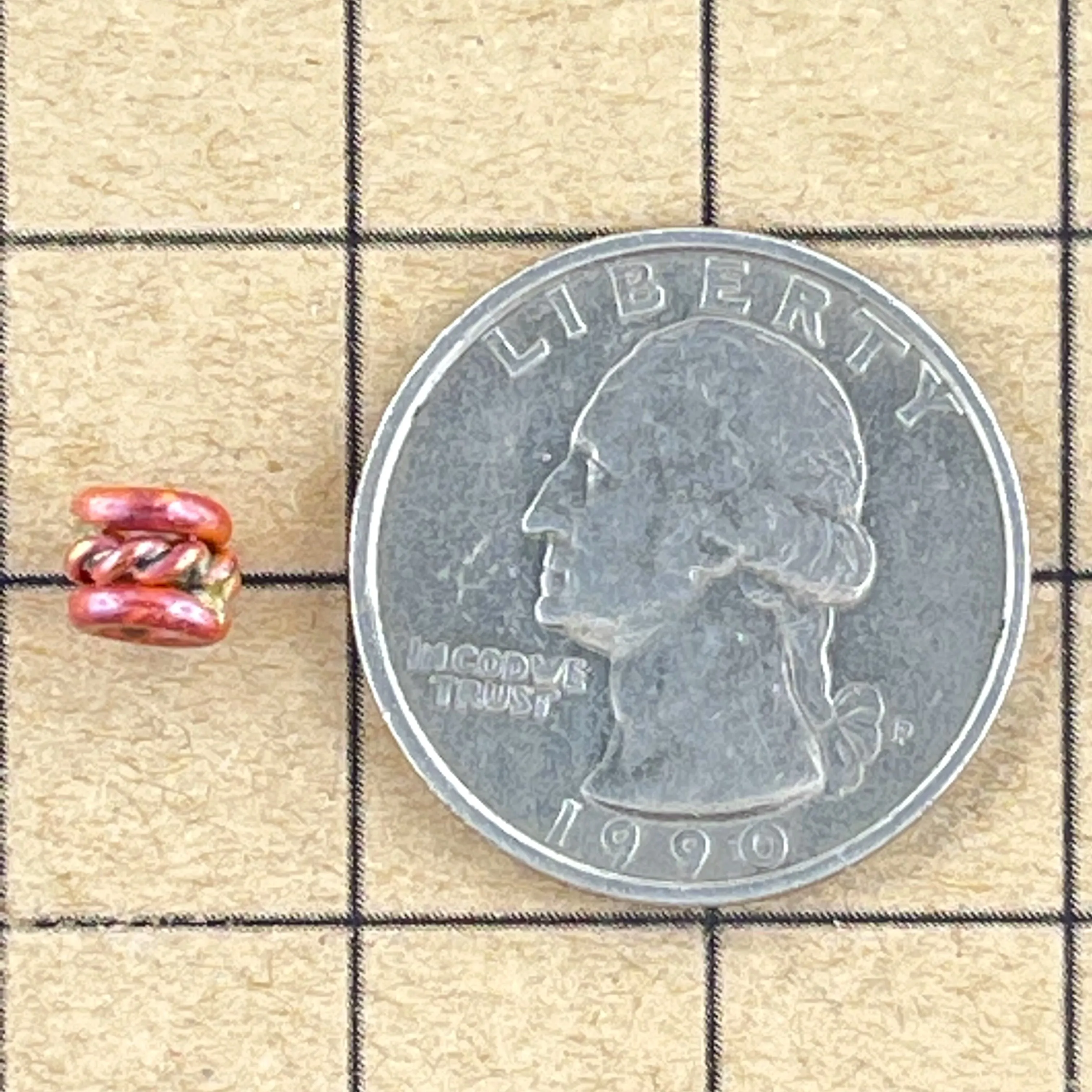 Small and Mighty Copper Tube Bead w/3mm Hole
