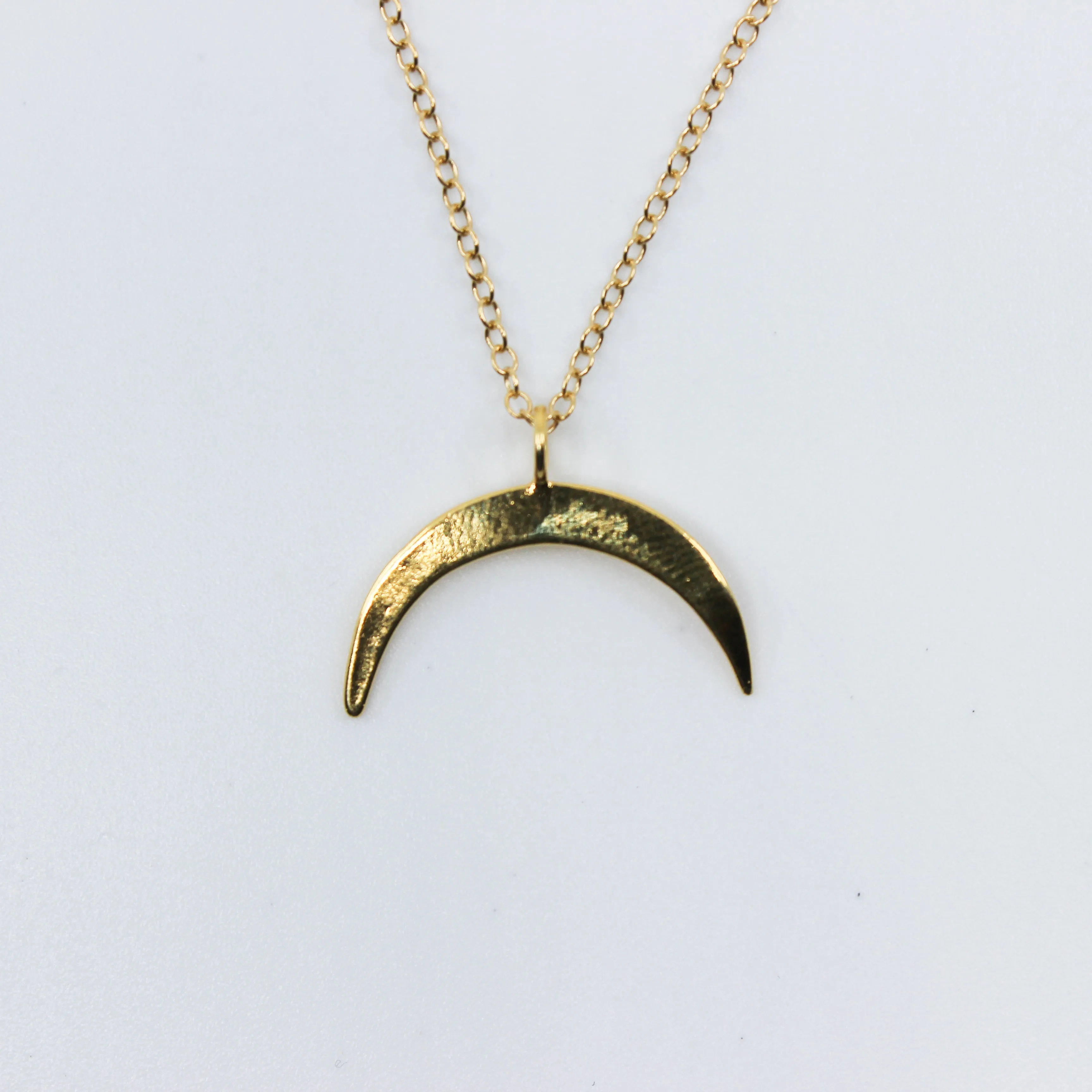 Tide Me Over // Half Crescent Necklace, 14k Gold Fill Moon, A Modern Bohemian // BH-N016