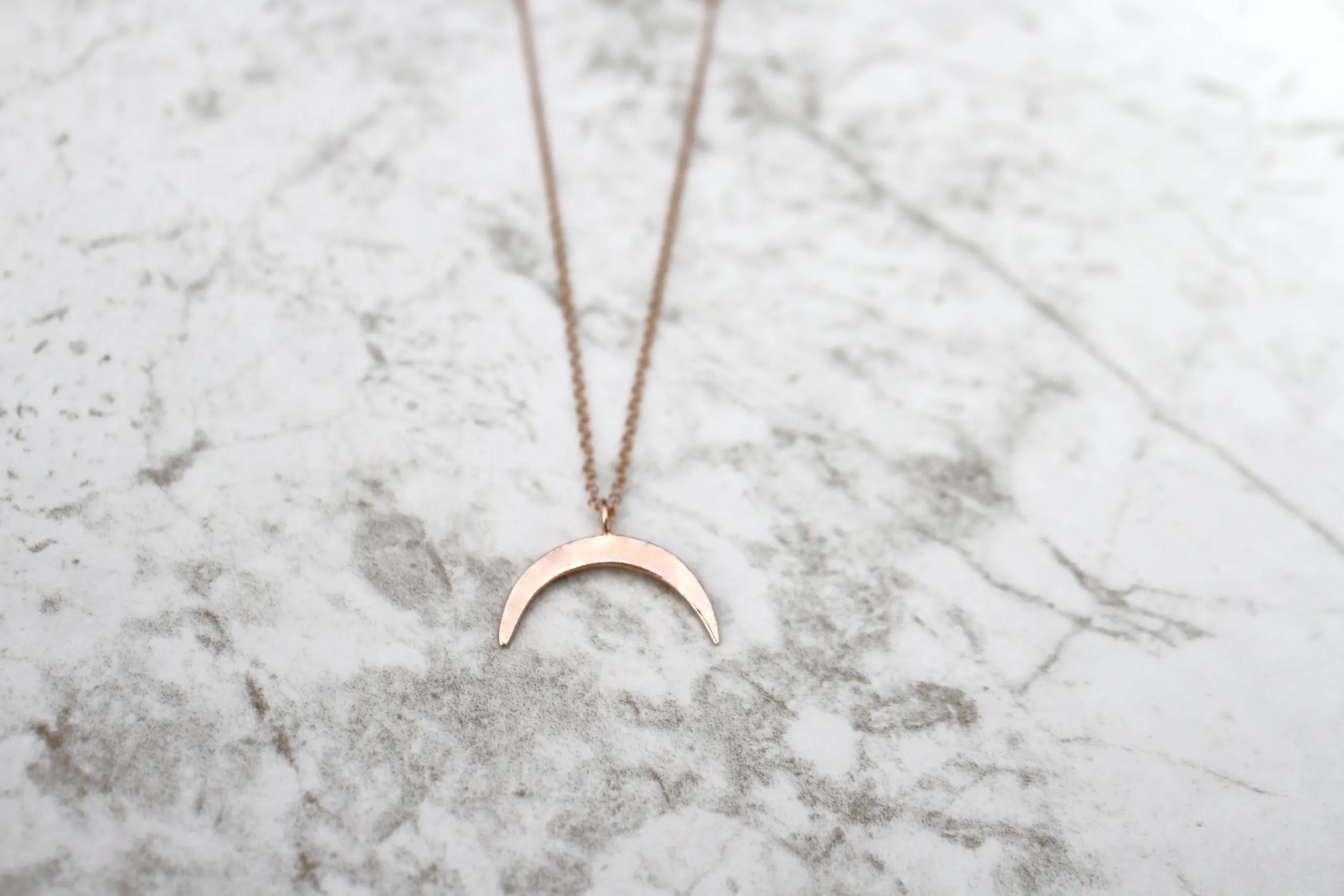 Tide Me Over // Half Crescent Necklace, 14k Gold Fill Moon, A Modern Bohemian // BH-N016