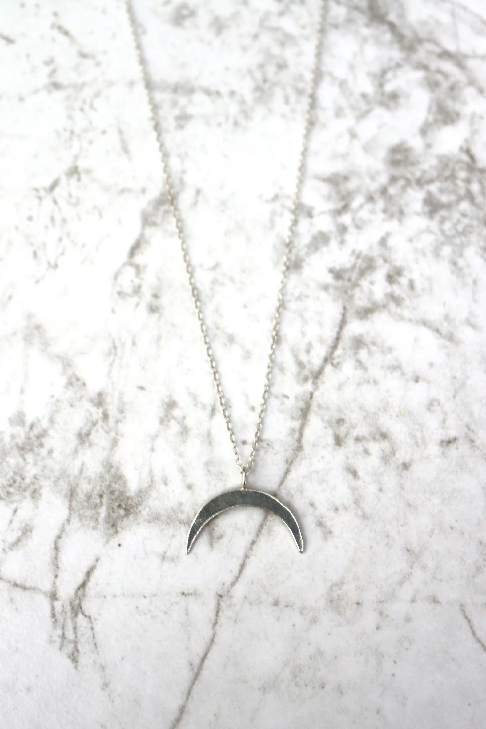 Tide Me Over // Half Crescent Necklace, 14k Gold Fill Moon, A Modern Bohemian // BH-N016