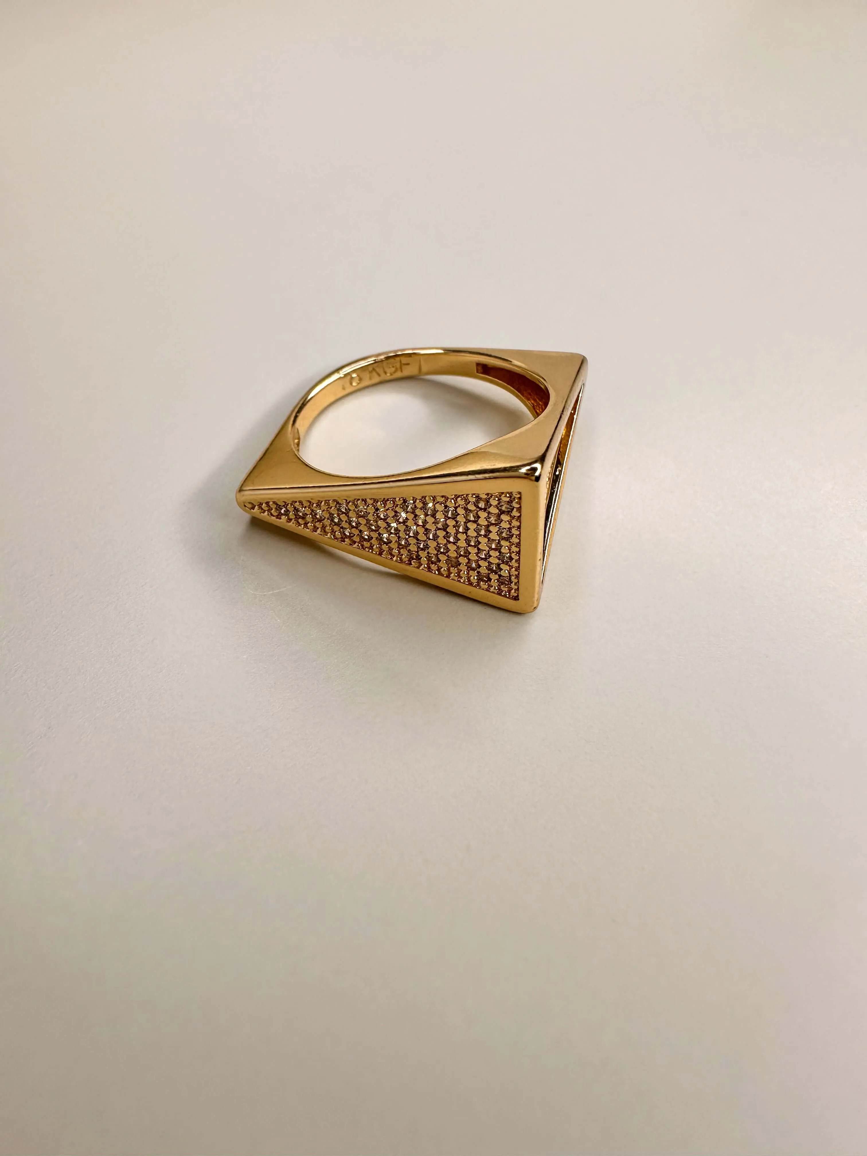 Velani Sideway Triangle Ring